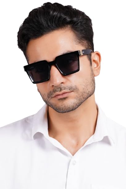 CareME Designer Square Sunglasses, Black Frame with Gradient Lenses, Oversized Fashion Shades - Review, Price and Buying Guide