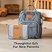 KeaBabies Portable Diaper Changing Pad - Large Waterproof Baby Changing Mat, Compact Travel Diaper Clutch, Functional Pockets Fit Newborn Essentials, Wipeable & Padded Baby Changer (Gray Mod)