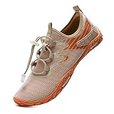 IceUnicorn Strandschuhe Badeschuhe Damen Herren Schwimmschuhe Aquaschuhe Sommer Schnell Trocknend Surfschuhe(V.Aprikose, 39EU)