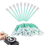 VARKAGE 100 Stück Reinigungsstäbchen, Wattestäbchen Lang,Schaumreinigungstupfer, Mini Reinigung Stäbchen Fusselfrei, Wattestaebchen, Für Tintenstrahl Kamera Linsen Reinigung (Grün)