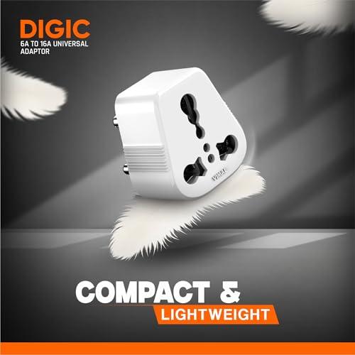 Image of Vimal - Digic 6amp to 16amp 3 Pin Universal Conversion Plug,Pack of 3Pcs,White