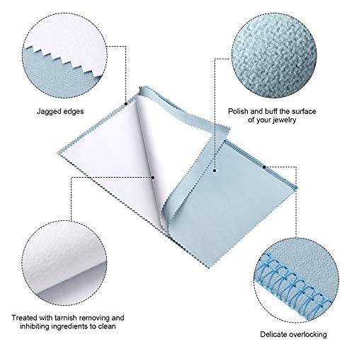 6 Pieces Colorful Polishing Cloth Large Jewelry Cleaning Cloths For Gold Silver And Platinum Jewelry, Coins Watches Silverware Cleaner Cloth, Jewelry Polishing Cloth (12 X 10 Inch) #TOP1
