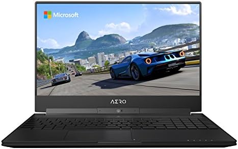 GIGABYTE Aero 15W v8-BK4 15" Ultra Slim Gaming Laptop 144Hz FHD X-Rite i7-8750H, GeForce GTX 1060, 16G RAM, 512GB SSD, Metal Chassis, RGB Keyboard