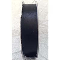 Bobine De Ruban De Satin Double Face, 25 Mm X 50 M Noir