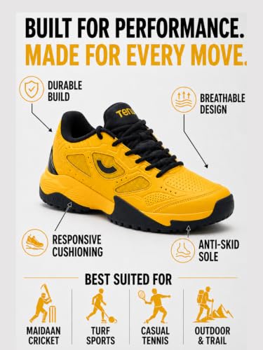 Image of By Sachin Tendulkar Unisex Switch Fan Edit 2.0 Multi-Sport Shoes | for All Turfs with Rubber Studs