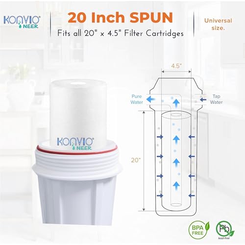 Image of KONVIO NEER 20 Inch Jumbo Spun Pre-Filter, Cartridge Compatible for 20 Inch Pre-Filter Housing for Whole House (1)