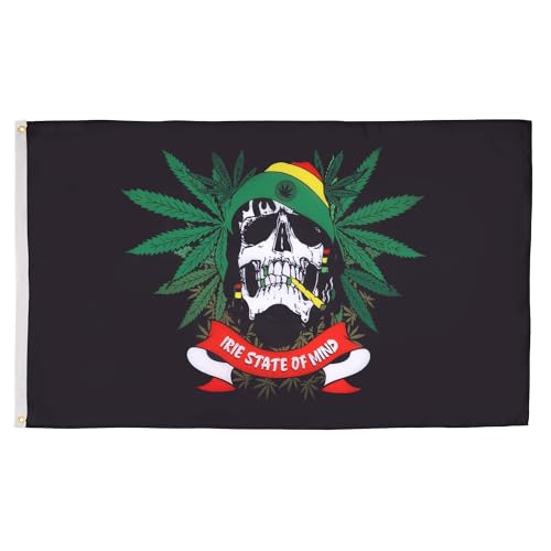BANDIERA PIRATA RASTA 90x60cm - BANDIERA CON PIRATI RASTA 60 x 90 cm - AZ FLAG
