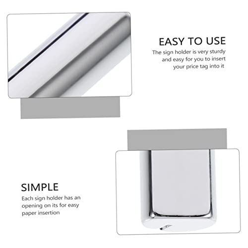 Plafope 1Pc Tag Holder Mini Stand Wedding Sign Metal Holder Label Holder Memo Holder Table Number Holder Baking Label Holder Metal Tag Holder Label Holder Clamp Metal Copper Signage #TOP5