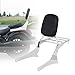 H-YEEU Motorcycle Sissy Bar with Backrest Pad Luggage Rack Fit for Suzuki Boulevard C50 2005-2011 Intruder Volusia VL400 VL800 2001-2011