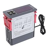 TOPPERFUN Digitaler Temperaturregler 12 V mit Schalter und Lcd Anzeige für Kühlschranksteuerung Präzise Thermostatregelung Kompatibel mit Fischverarbeitungsmaschinen