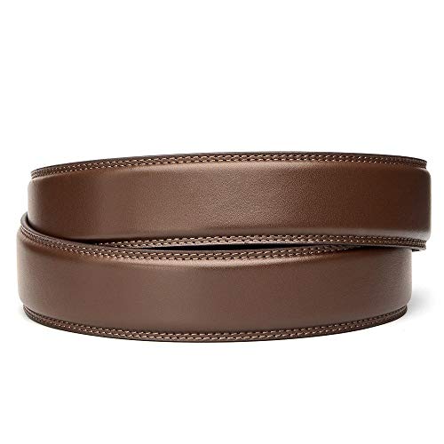 KORE Men’s Top-Grain Leather Track Belt | XL Brown fits 44" to 54" [no buckle]
