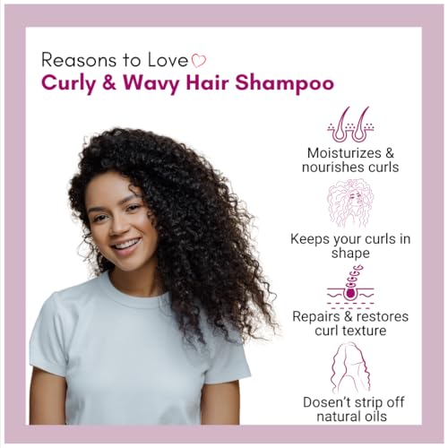 Image of Khadi Hibiscus & Rosemary Mint Shampoo with Collagen | For Curly & Wavy hair shampoo with Jojoba Oil | 420 ML (Pack of 2)