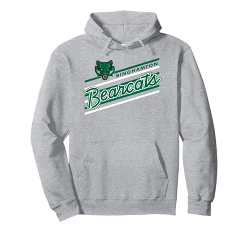 Binghamton Bearcats Retro Performer Gray Officially Licensed Pullover Hoodie