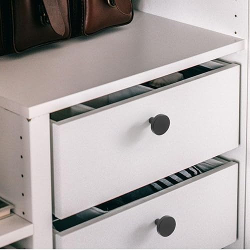 iguTrail 2 Stück Möbelknöpfe, 30mm Schrankknöpfe, Schwarz Schrankknopf mit Schrauben für Schrank, Kleiderschrank, mit Einem Schraubendreher