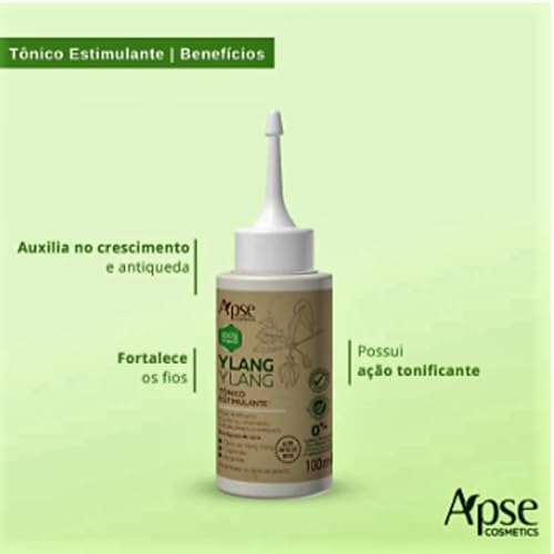 Apse Cosmetics, Tônico Capilar de Crescimento Ylang Ylang 100ml Vegano