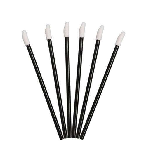 500PCS Disposable Lip Brushes Kits Lipstick Gloss Wands Applicator Perfect Makeup Tool (Black)