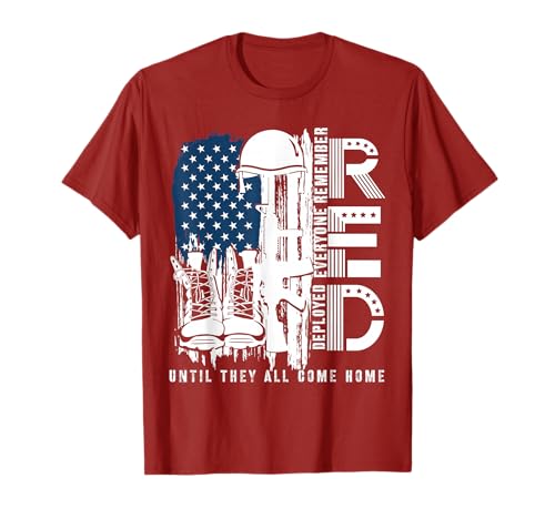 Red Friday Military We Wear Red Support Our Troops US Flag T-Shirt