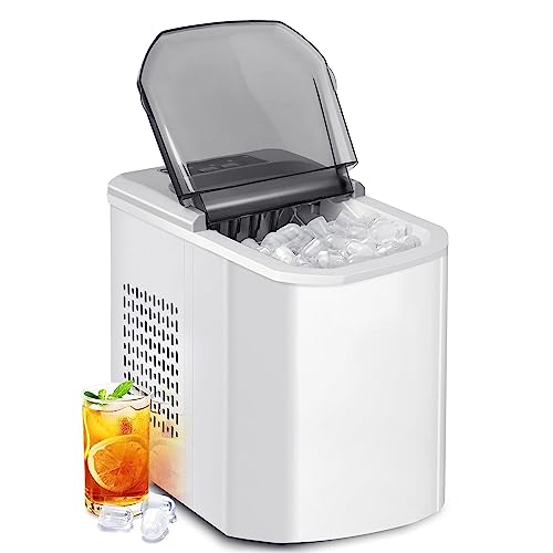 iMounTEK Ice Maker Countertop with Ice Scoop and Basket, Self-Cleaning Max 33LBS Per 24Hrs Countertop Ice Machine, Bullet-Shaped Ice Portable Ice Maker for Home, Kitchen, Office, Party, Bar and RV