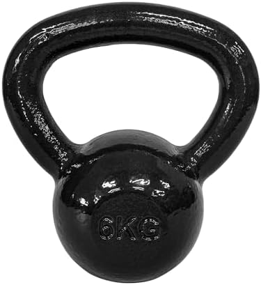 Amazon Basics cast iron kettlebell 6kg black painted finish