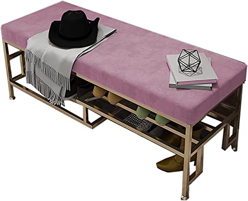 Banc à chaussures d'entrée design nordique avec rangement intégré - 5