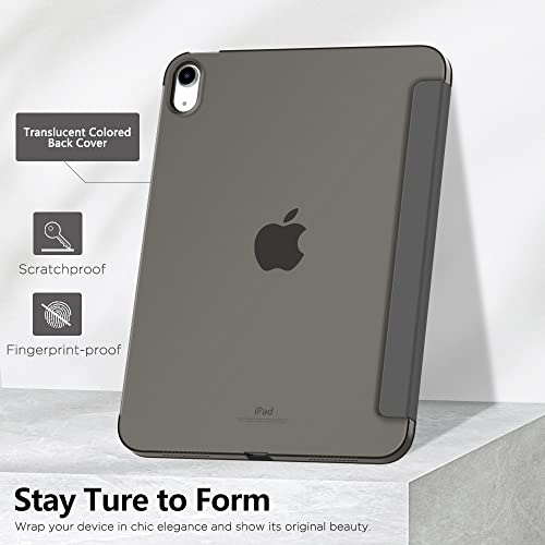 Image of MoKo for iPad (A16) 11th Generation Case 11 Inch 2025, iPad 10th Generation Case 10.9 Inch 2022, Slim Stand Hard PC Translucent Back Shell Smart Cover, Support Touch ID, Auto Wake /Sleep,Space Gray