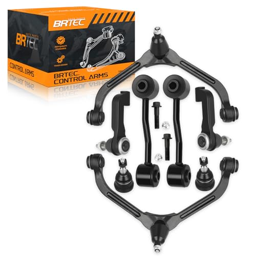 Front Upper Control Arm Lower Ball Joints Sway Bars Outer Tie Rods Compatible with Jeep Liberty 2005 2006 2007(Set of 8)