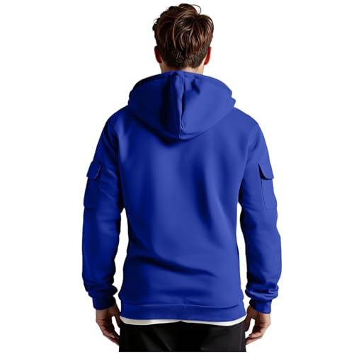 Mens Tactical Sweatshirt Quarter Zipper Hoodie Pullover Tops with Multi Pockets Dressy Casual Fashion Vintage 20253