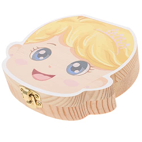 Levemolo Tooth Keepsake Box Cartoon Wooden Tooth Holder for Design to Store First Teeth for Showers and Birthdays