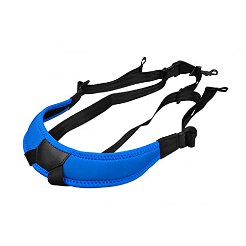 Stagg Harnais pour saxophone junior avec rembourrage d'épaule doux – Réglable – Bleu
