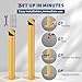 Heavy Duty Steel Safety Bollards 42 in,6 PC Steel Parking Bollards Post,Removable Bollards for Warehouse, Garage, Parking Lot,Reflective Tape, Anchor Bolts Included,4.5 in Diameter