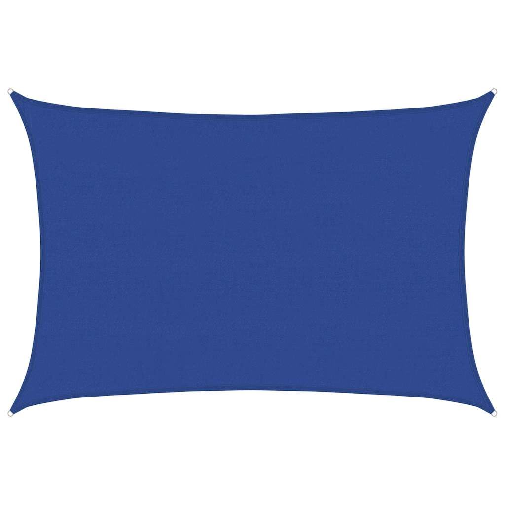 Telo Ombreggiante Rettangolare HDPE, per Giardino, Blu, 5.0 x 6.0 m