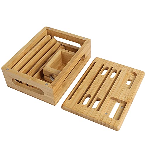 Support de charge en bois de bambou pour éliminer les câbles