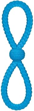 MPP Figure 8 Dog Toys Fun and Colorful Choices Tug Toss Fetch Play Ropes and Loops Tug Blue