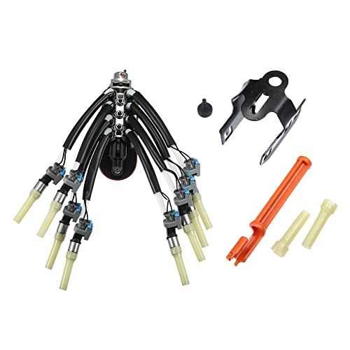 X Autohaux Fuel Spider Injector Fj504 Multi Port Fuel Injector Assembly With Bracket For Chevy C1500 C3500 Express Tahoe For Gmc K2500 K3500 Yukon 8 Cylinder V8 5.0L 5.7L 17114163 89060440 #TOP17