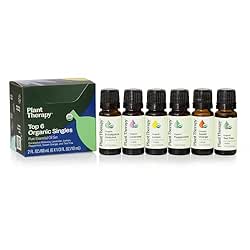 Plant Therapy Top 6 USDA Organic Essential Oil Set -