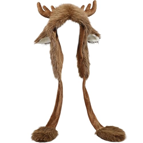 Costume cerf drôle et doux pour les sorties d'hiver en famille au ski