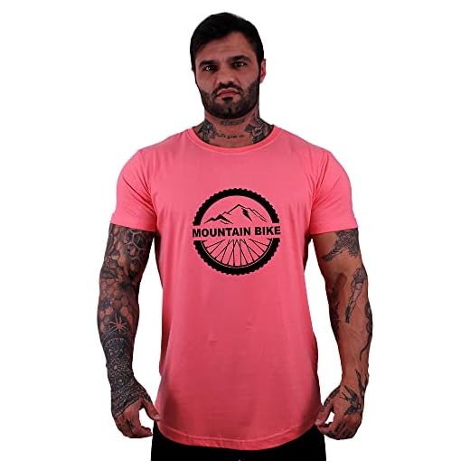Camiseta Masculina LongLine MXD Conceito Estampas MTB Mountain Bike Speed Gravel T-Shirt Casual Para Ciclista (M, Opção 23)