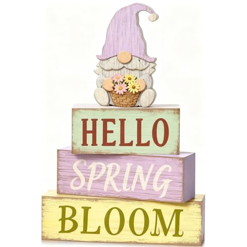 Spring Decoration Wooden Tiered Tray Decor – Rustic Hello Spring