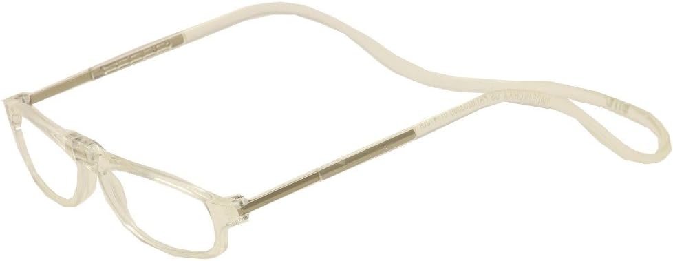 Clic Reader Eyeglasses City Magnetic Clear Full Rim Reading Glasses +2.50