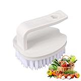 Cepillo de Verduras para Alimentos, Cepillo de Lavado ergonómico, Limpiador Limpiador Compacto para Verduras con cerdas, Herramienta de Limpieza de Cocina para Frutas, Huevos, Patatas, c