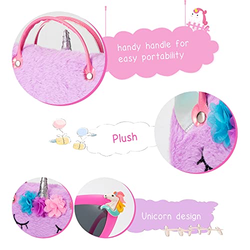 Unicorn Kids Sunglasses with Eyeglass Case, Portable Hard Sunglasses Pouch with Handle UV Protection4