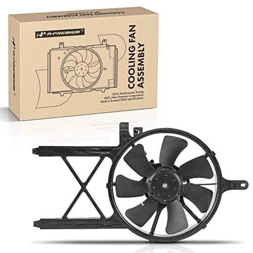 A-Premium A/C Condenser Fan Assembly Compatible with Select Nissan Models - Frontier 2005-2019, Pathfinder 2007-2012, Xterra 2007-2015 - Replace# 92120ZL00A, 92120ZP50A