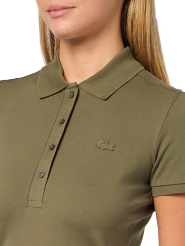 Image of Lacoste Women's Slim Fit Stretch Petit Pique Polo Dress