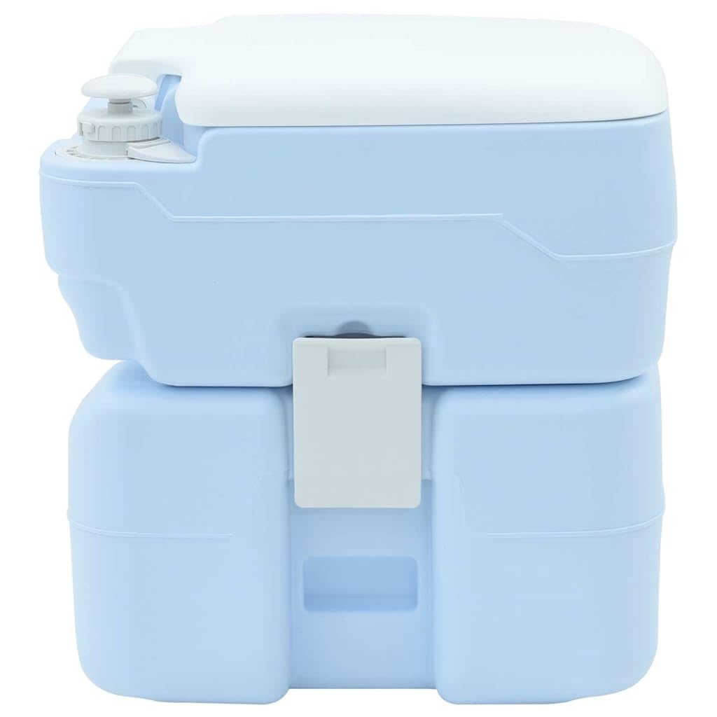 Toilette da campeggio portatile grigio, 41,5 x 36,5 x in polietilene ad alta densità, leggera, robusta, rimovibile, ideale per avventure all'aperto, feste in giardino, escursionismo
