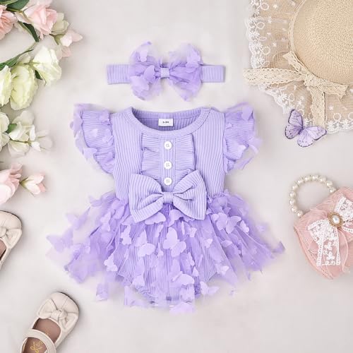 Baby Girl Clothes Summer Girls Clothes Short Sleeves Lace Cute Romper Bodysuit Outfits Headband 0-18 Months2