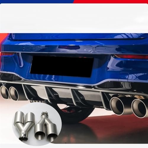 Boquilla modificada de escape doble acero inoxidable esmerilado para Golf 7 MK7 5