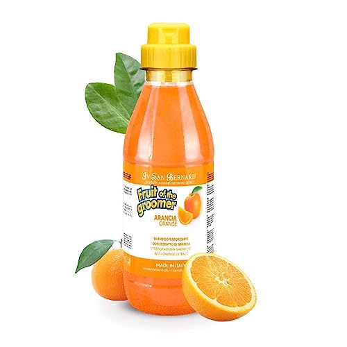 Shampooing IV San Bernard Fruits à l'extrait d'orange et silicones pour chiens et chats : renforce, équilibre et prévient la chute et le stress 500 ml - Parfum