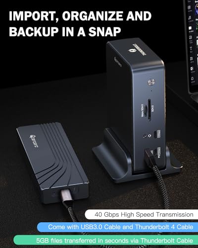 Carcasa externa M.2 SSD 40Gbps con ventilador y Thunderbolt miniatura 3
