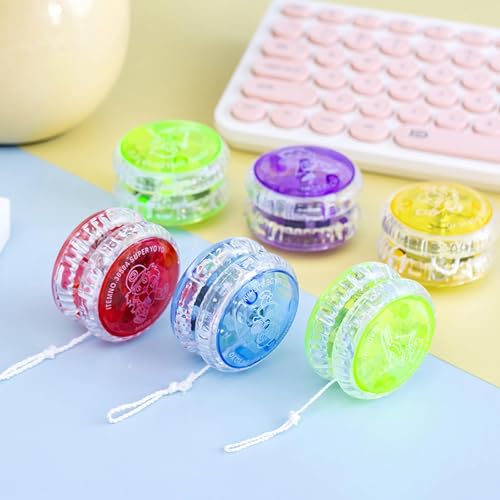 8 Stück JoJo, für Kinder und Erwachsene, Perfekt für Indoor- und Outdoor-Spiele, Geburtstagsfeiern und Hand-Augen-Koordinationstraining. Verschiedene Logos und Farben.