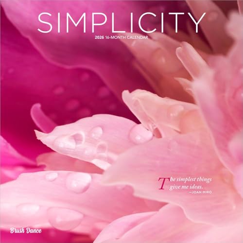 Simplicity 2026 12 X 24 Inch (Hanging) Monthly Square Wall Calendar Plastic-Free